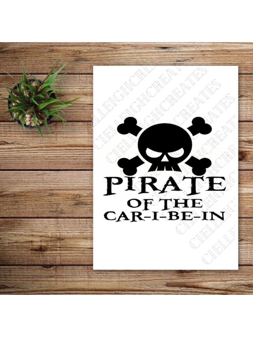 *2 for $20* Pirate of the Car-I-Be-In  vinyl decal sticker Handcrafted